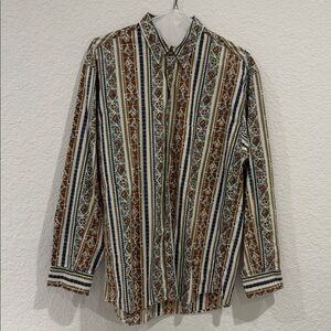 Vintage Striped Button-Up Shirt